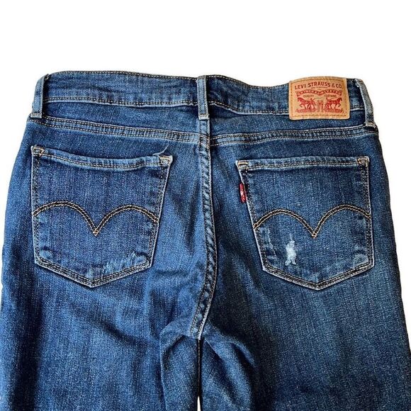 Levi Strauss & Co. Women's Blue Distressed Sexy Skinny Denim Jeans Size 28 - Picture 4 of 8